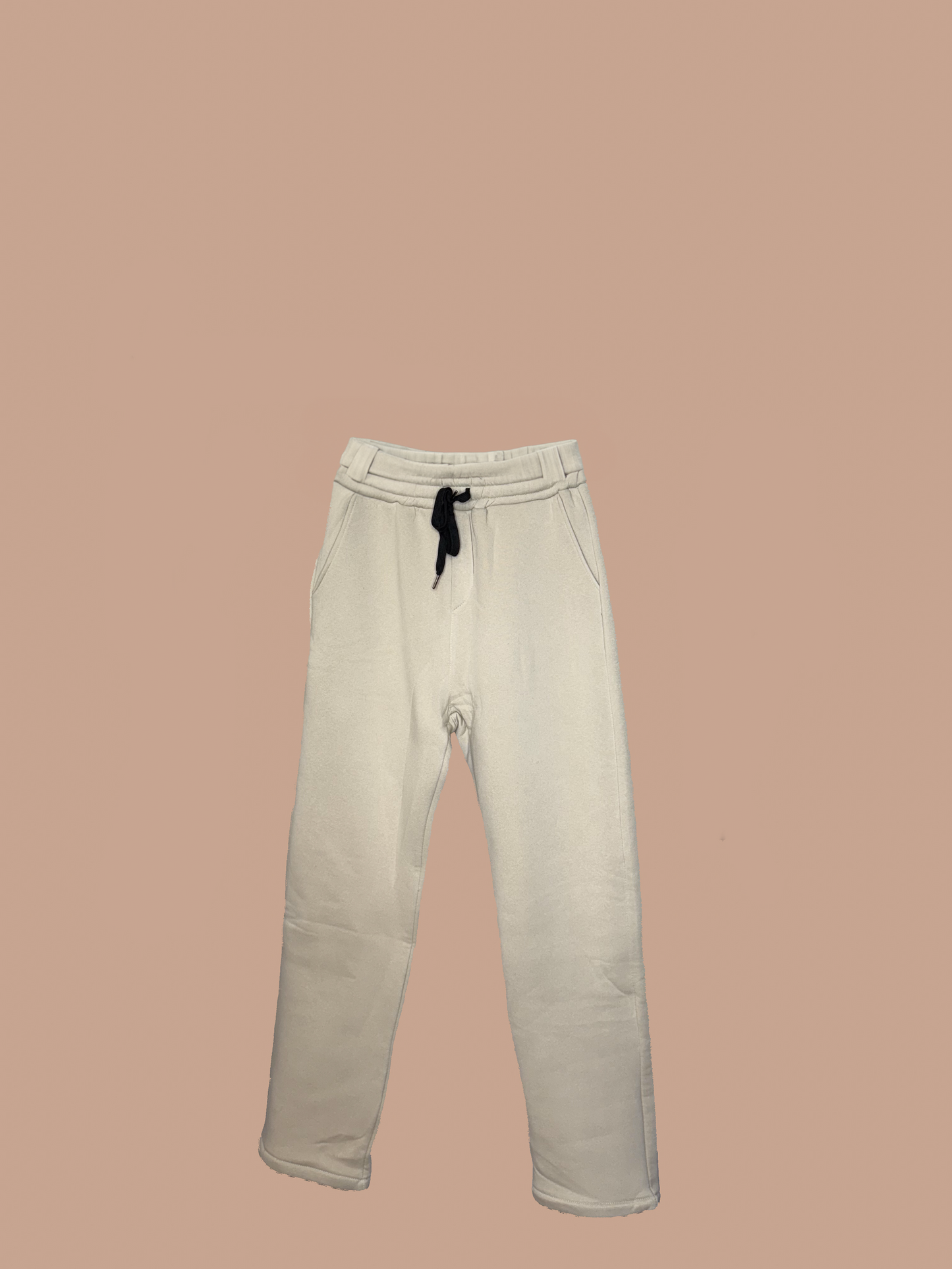 Gentix Sweatpants – Beige mit schwarzem Kordelzug